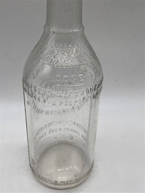 Vintage Sterling Solution Citrate of Magnesia Glass Medicine